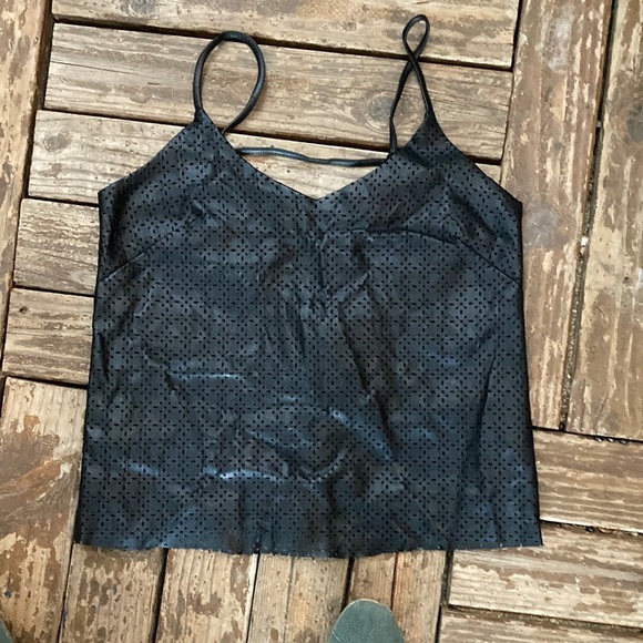 stelaluce Tops - Faux leather cute top